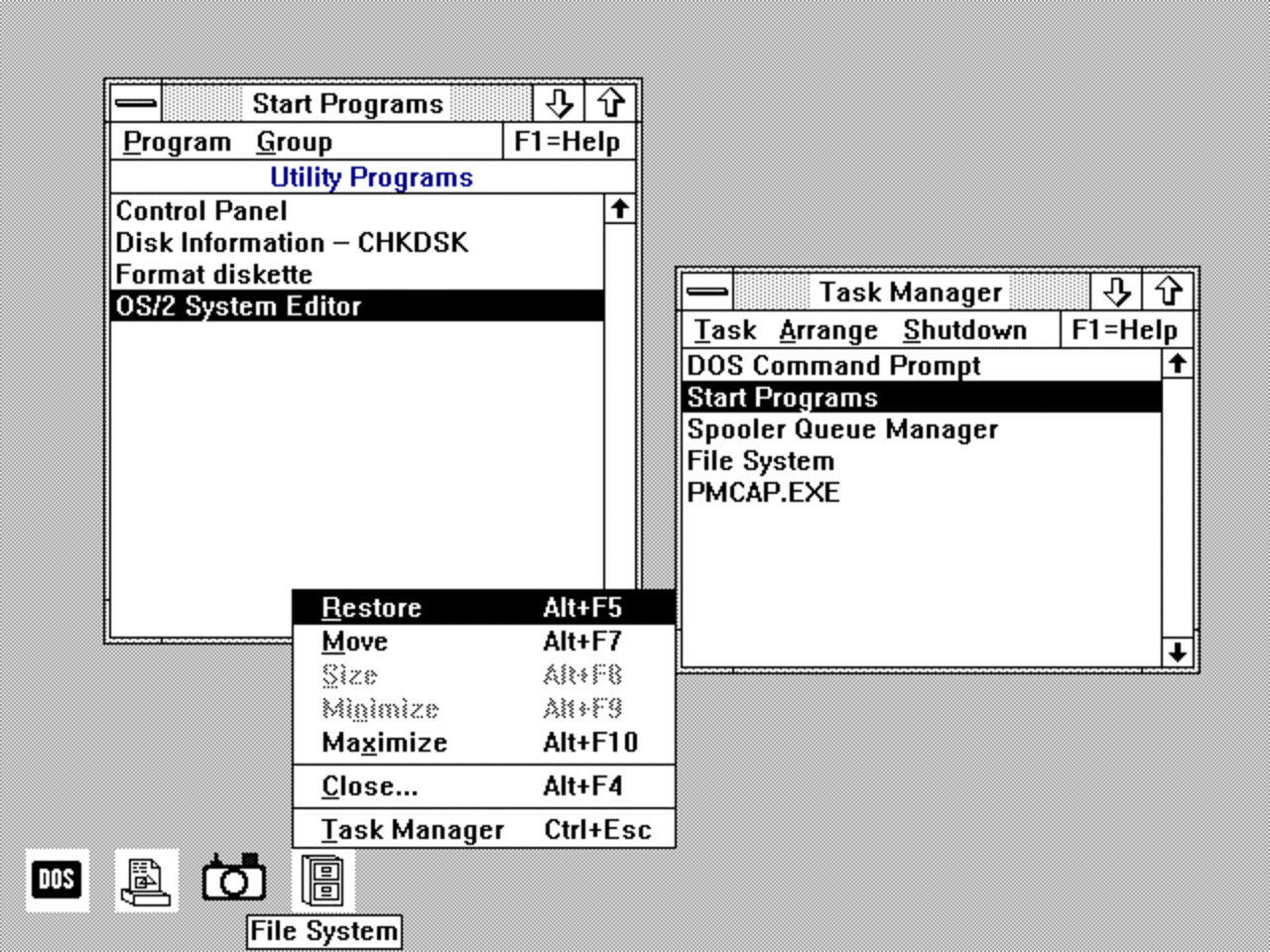 [03/12/2009] OS/2 1.1 mit Präsentationsmanager