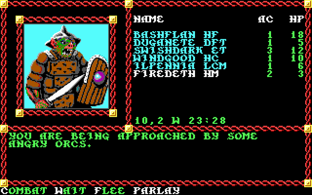 [01/12/2009] 1988: Pool of Radiance wird veröffentlicht und später Teil der legendären Gold-Box-Serie. Es war das erste Spiel auf AD&D-Basis, dessen Lizenz sich SSI von Tactical Studio Rules sicherte, die heute bei Wizards of the Coasts liegt.