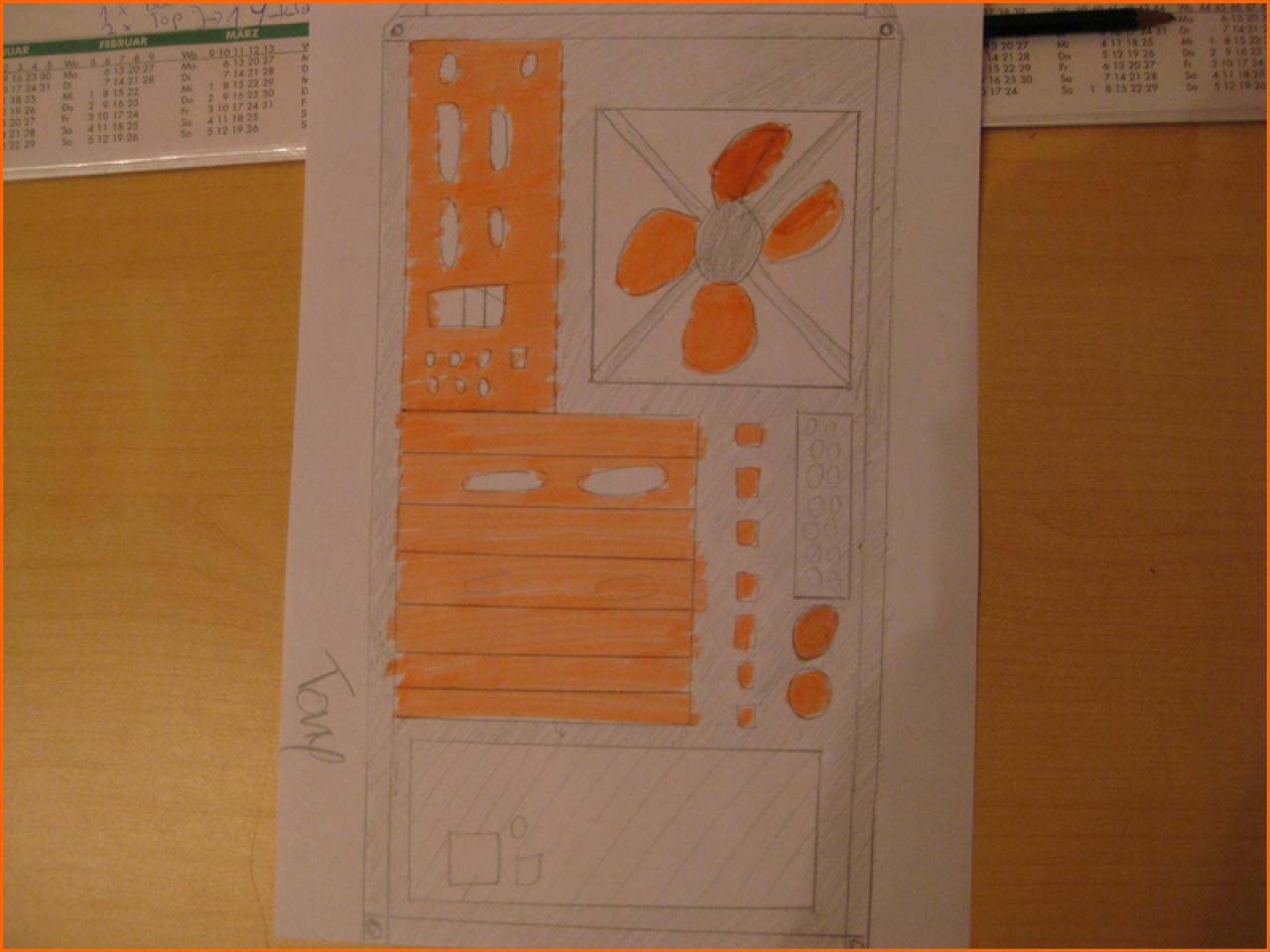 [19/12/2009] Schrauber-Tagebuch: Black-and-Orange-Casemod (13)