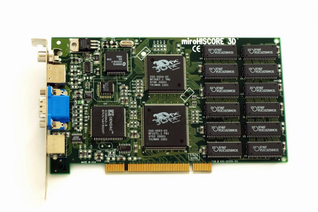 [29/01/2010] 3dfx Voodoo Graphics Miro Hiscore: Voodoo Graphics mit 4 MiB Texturspeicher FTW. Zum Angeben toll, einen praktischen Nutzen gab es freilich nicht (Thilo Bayer).