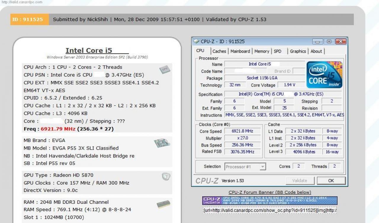 [01/01/2010] Intels 32 nm Clarkdale CPU hat bereits vor dem Release Weltrekorde in SuperPi und in Sachen BCLK-Taktraten aufgestellt. (2)