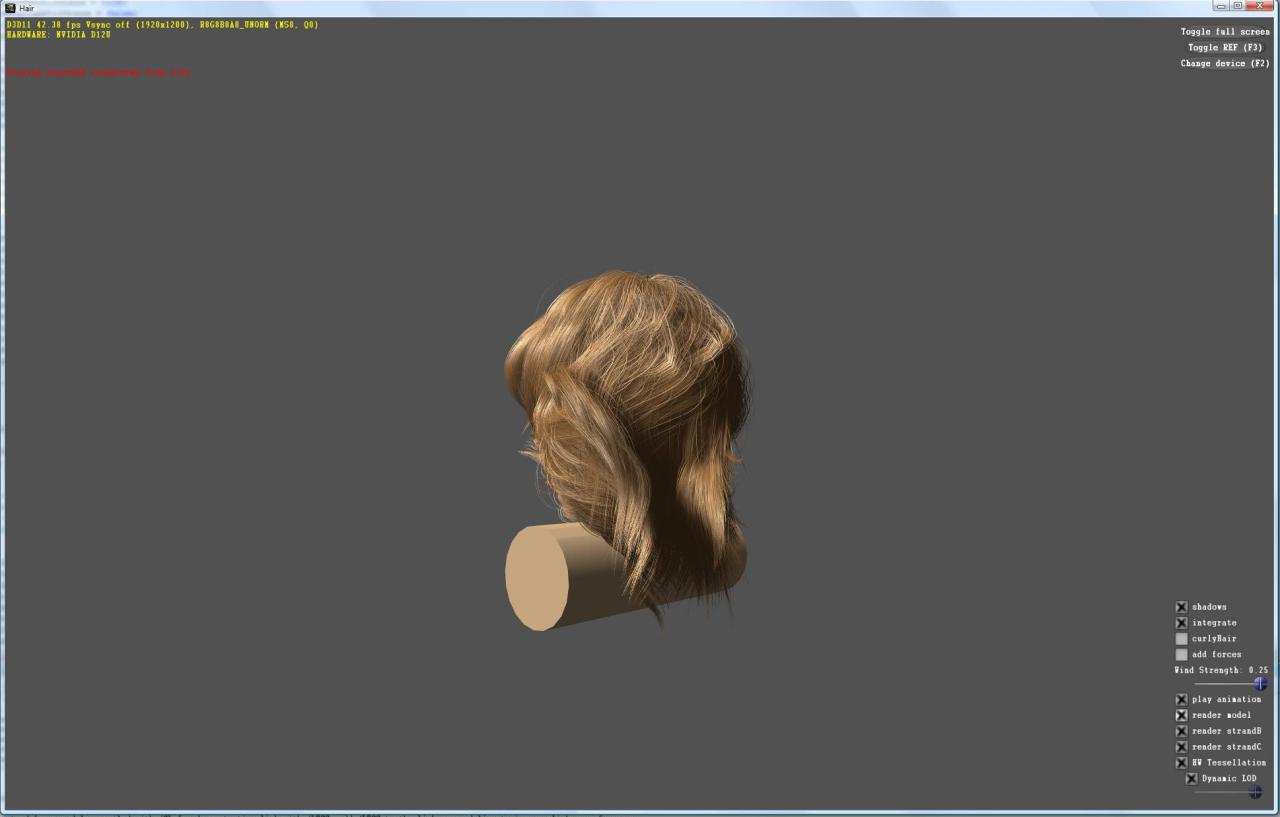[17/01/2010] Geforce 100 Fermi Techdemo Hair Rendering 05