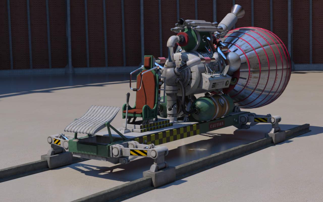 [17/01/2010] Geforce 100 Fermi Techdemo Optix Realtime Raytracing rocketsled