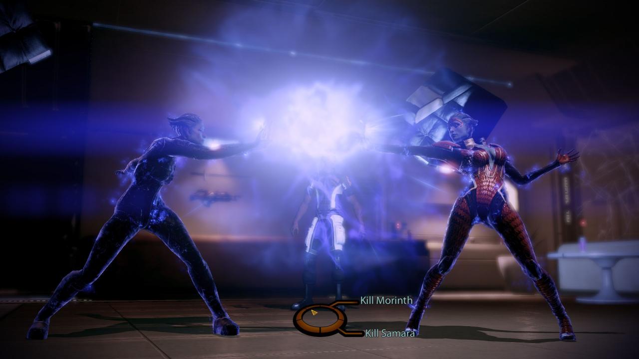 [26/01/2010] 2010: Mass Effect 2 - Ein Lob für die beiden in Einsätzen mitnehmbaren Teamkameraden. Sie verschanzen sich, stehen nie im Weg und halten immer Schritt ohne sich hilflos zu verkaufen.