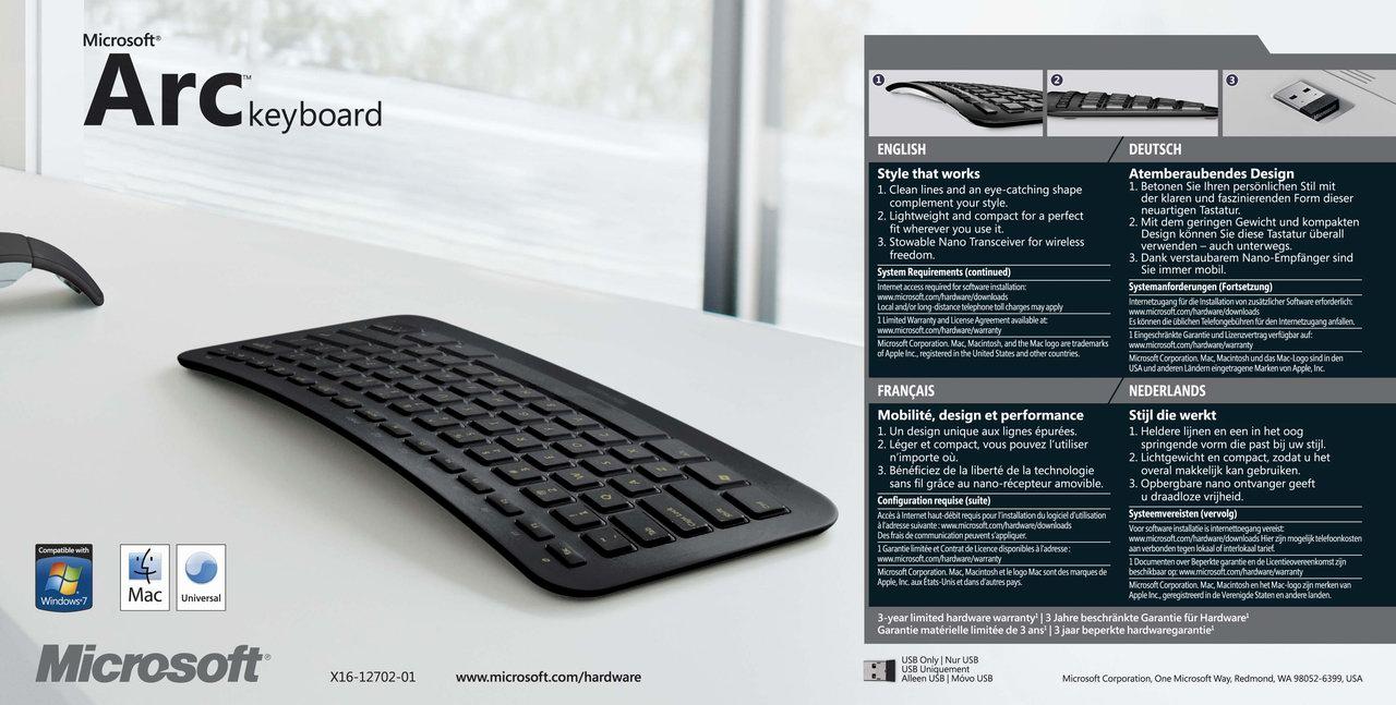 [08/01/2010] Microsoft Arc Keyboard: Gebogene, kompakte Designer-Tastatur für mehr Ergonomie (12)