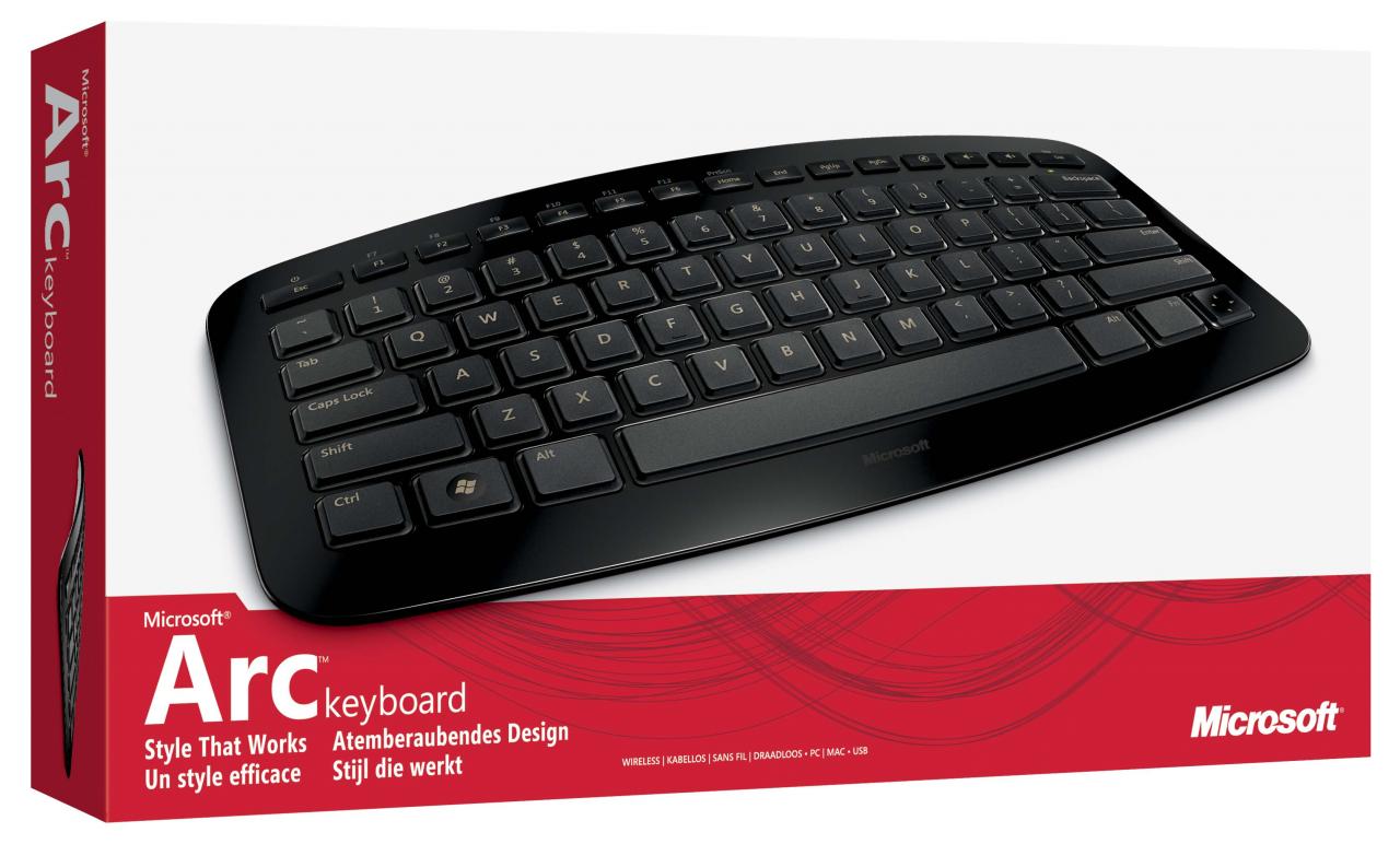 [08/01/2010] Microsoft Arc Keyboard: Gebogene, kompakte Designer-Tastatur für mehr Ergonomie (13)