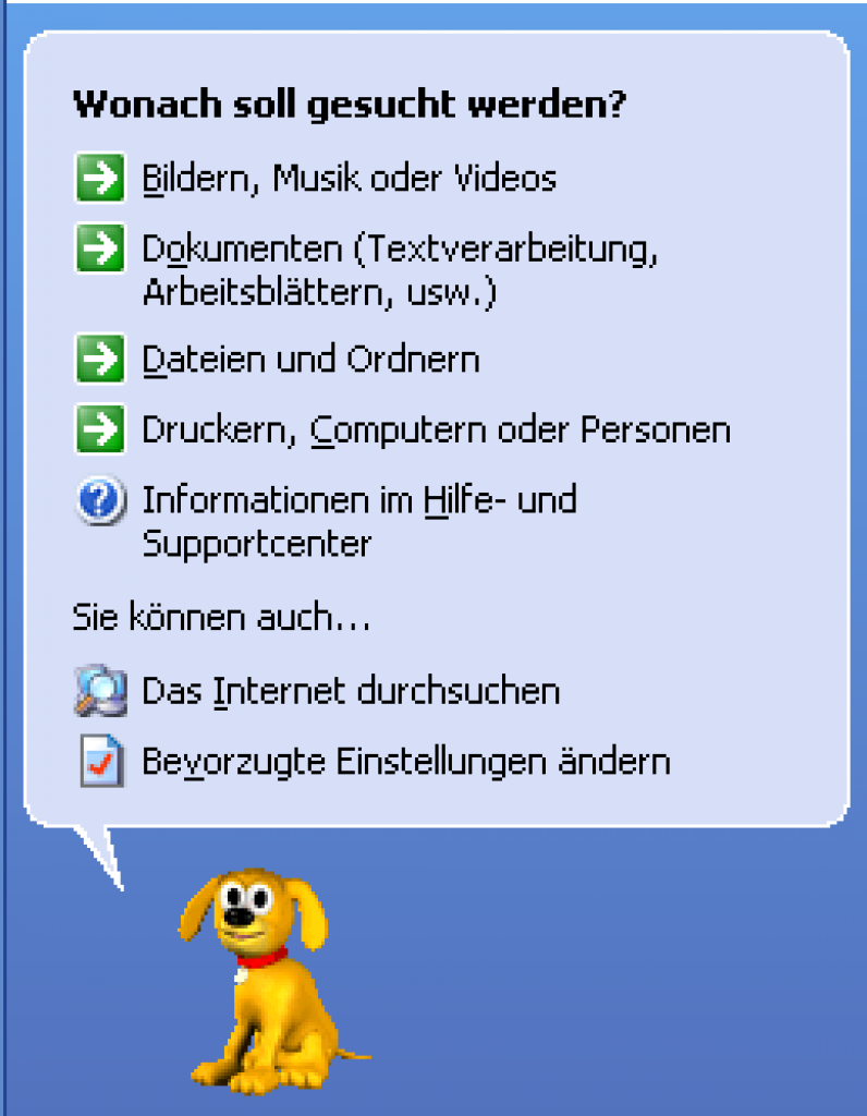 [05/01/2010] Rover, einer der Bob-Assistenten, findet sich in Windows XP wieder