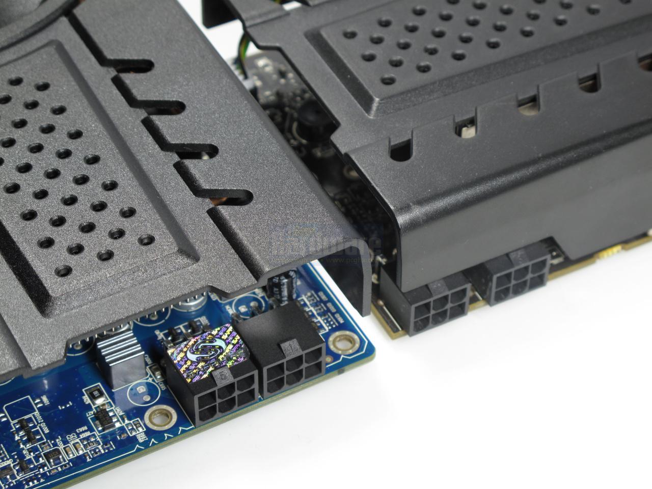 [29/01/2010] Vapor X 1.0 gegen 1.1: Die Stromstecker sind unterschiedlich angeordnet.