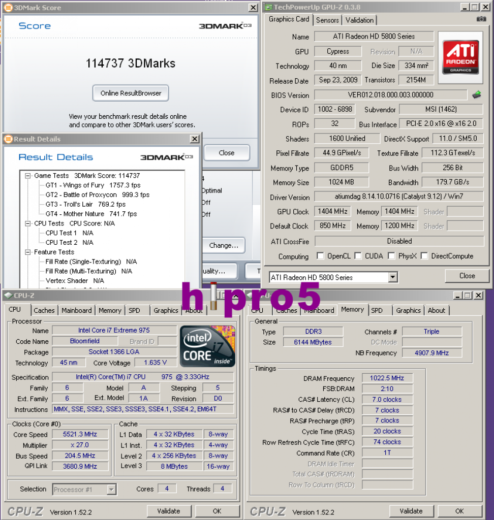 [18/02/2010] Benchmark-Rekorde mit MSI Radeon HD 5870 Lightning Edition aufgestellt (1)