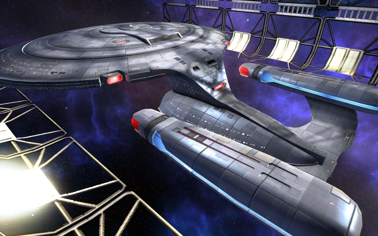 [05/02/2010] Star Trek Online: Grafik-Flop - Andere Raumschiffe sind nicht ganz so gelungen: Manche Spieler beschweren sich, dass ausgerechnet die Galaxy-Klasse lieblos umgesetzt wurde: Die Warp-Gondeln seien zu dick und der Rumpf zu lang.