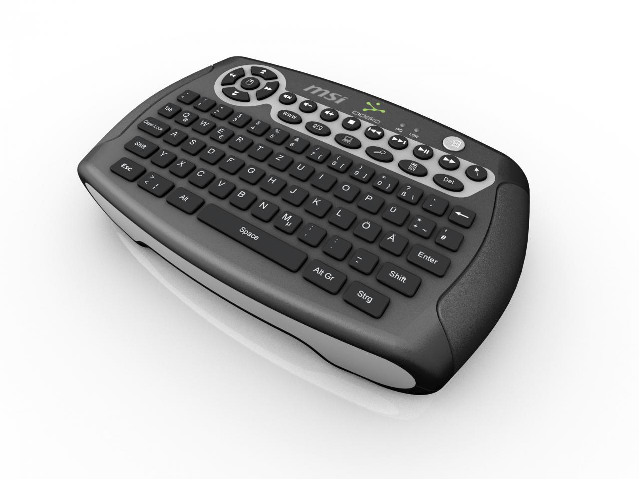 [05/02/2010] MSI Air Keyboard: Kabellose Mini-Tastatur mit integrierter Bewegungssteuerung