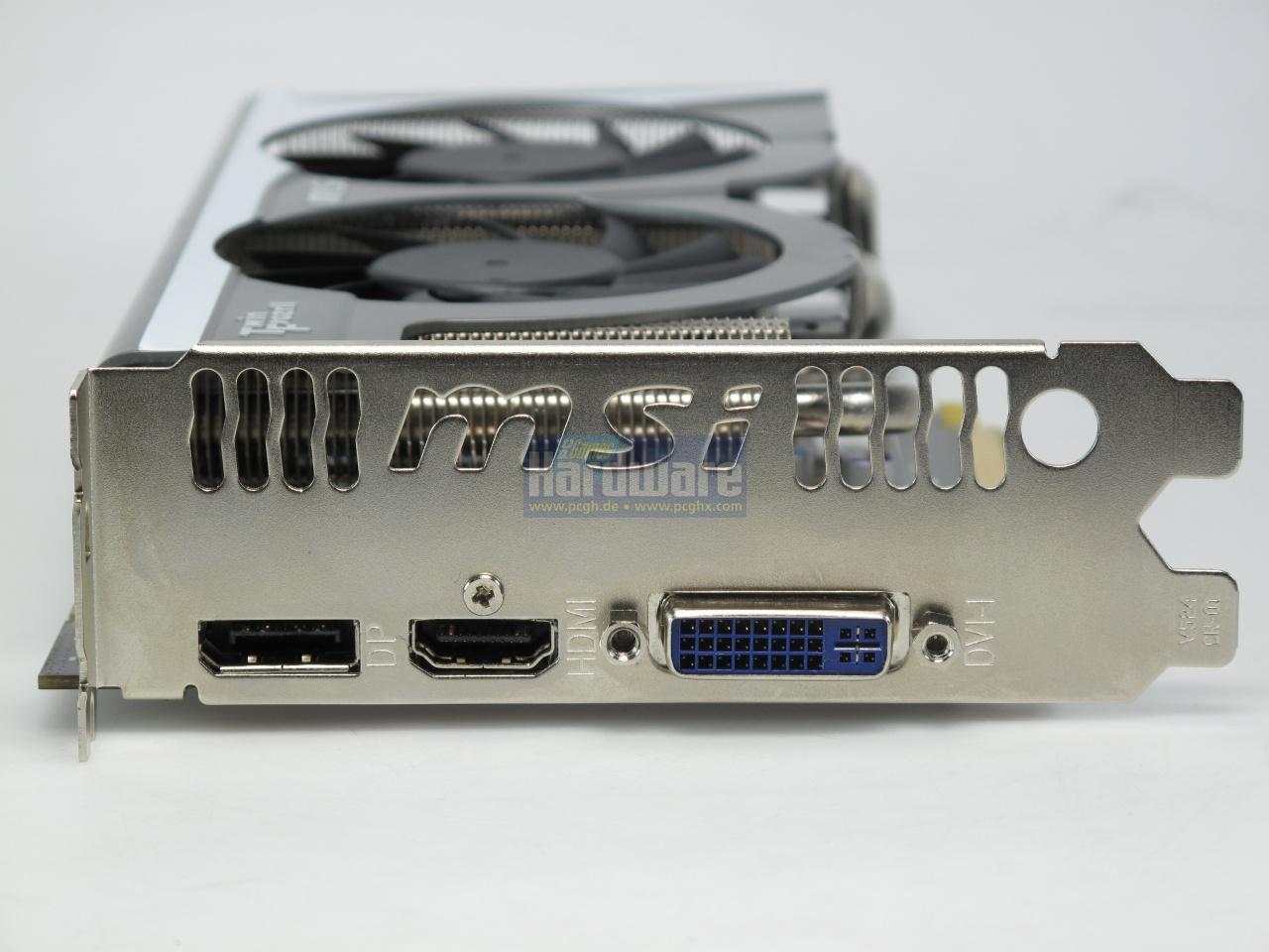 [04/02/2010] MSI Radeon HD 5770 Hawk: Displayport, HDMI und DVI sind an Bord.