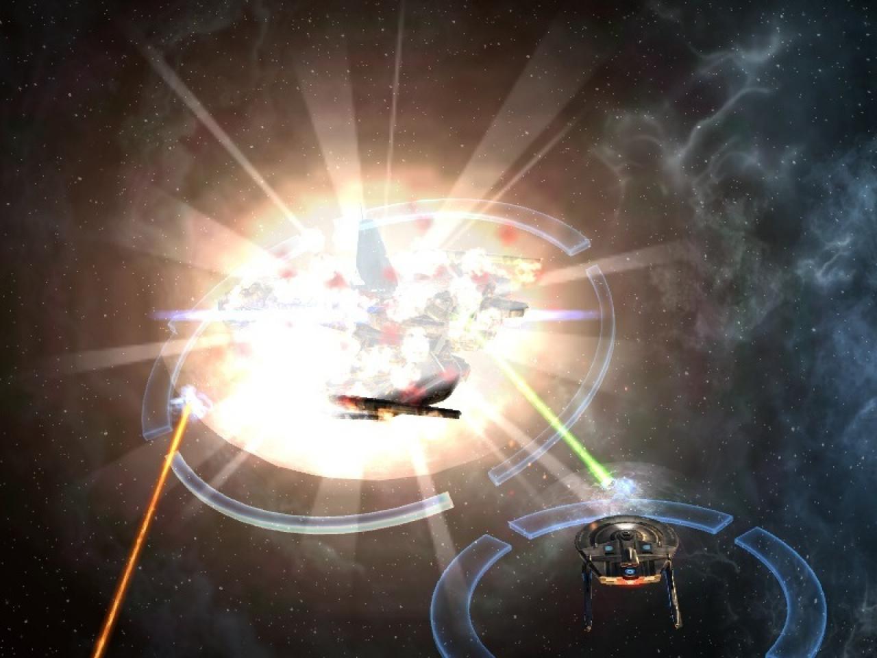 [05/02/2010] Star Trek Online: Grafik-Top - Kräftige Explosionen belohnen neben den gewonnen Erfahrungspuntken bei erfolgreichen Schlachten.