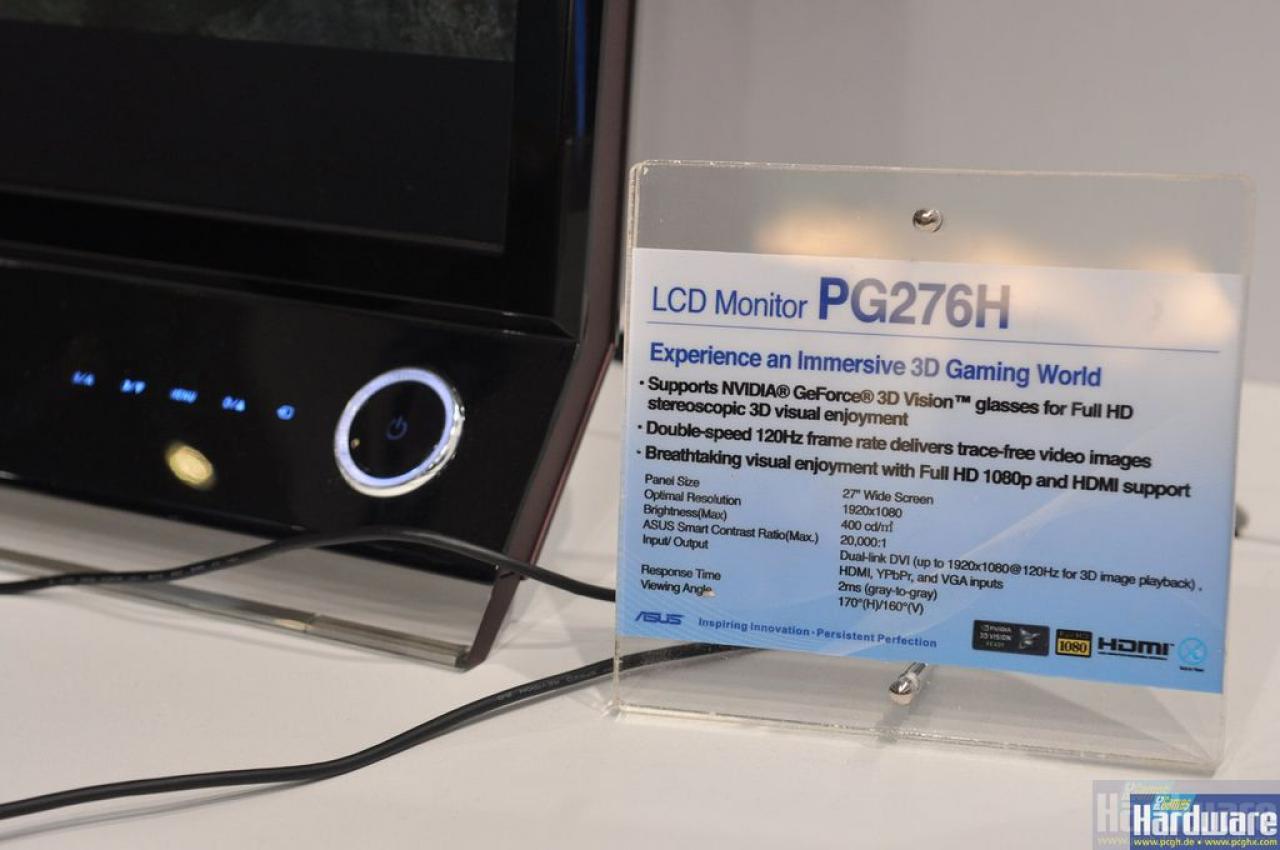 [04/03/2010] 40 bis 60 Zoll große, 3D-fähige TV-Geräte will Sony ab Juni anbieten. Hier: Neue 3D-Monitore von Asus von der aktuellen Cebit. (1)