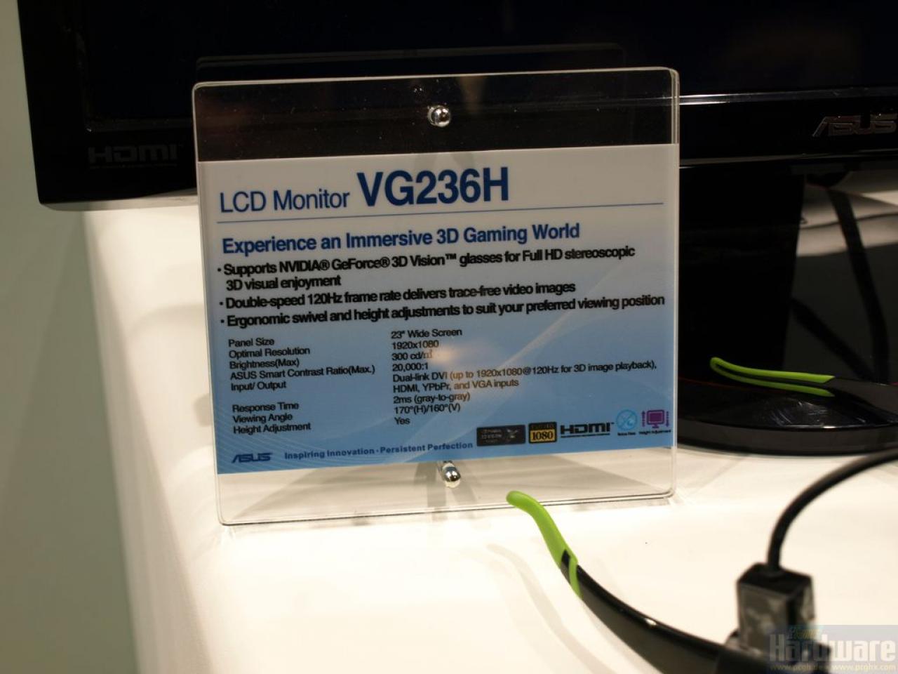 [04/03/2010] 40 bis 60 Zoll große, 3D-fähige TV-Geräte will Sony ab Juni anbieten. Hier: Neue 3D-Monitore von Asus von der aktuellen Cebit. (5)
