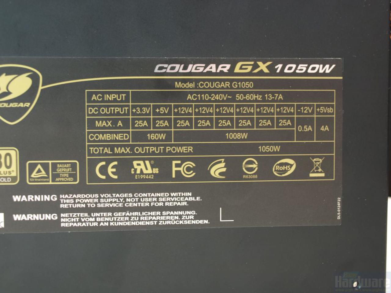 [04/03/2010] Cougar GX 1050W Gold-Netzteil Bild 06