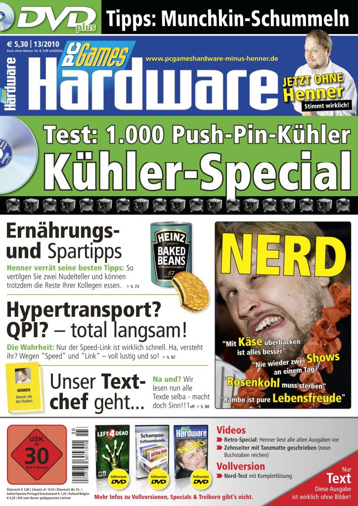 [08/03/2010] In Folge 2 von PCGH Uncut feierte Henner seinen Abschied. PCGH bedankte sich mit diesem ganz speziellen Cover. (Daniel Waadt)