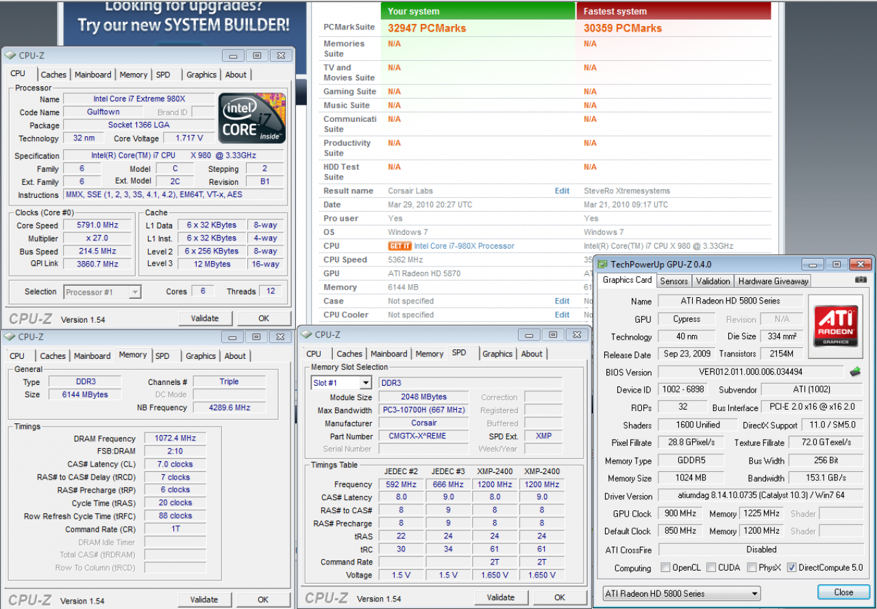 [31/03/2010] CPU-Z Screenshots