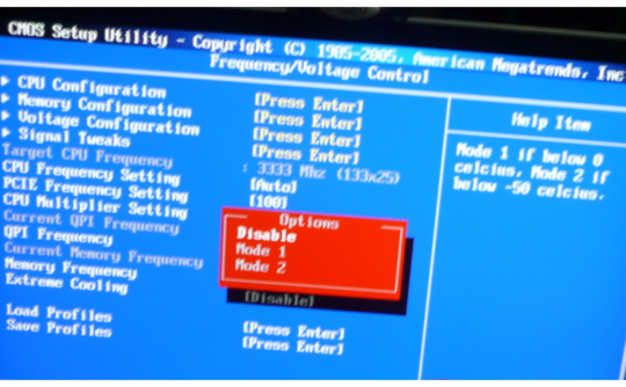[18/03/2010] OC-Optionen im Bios