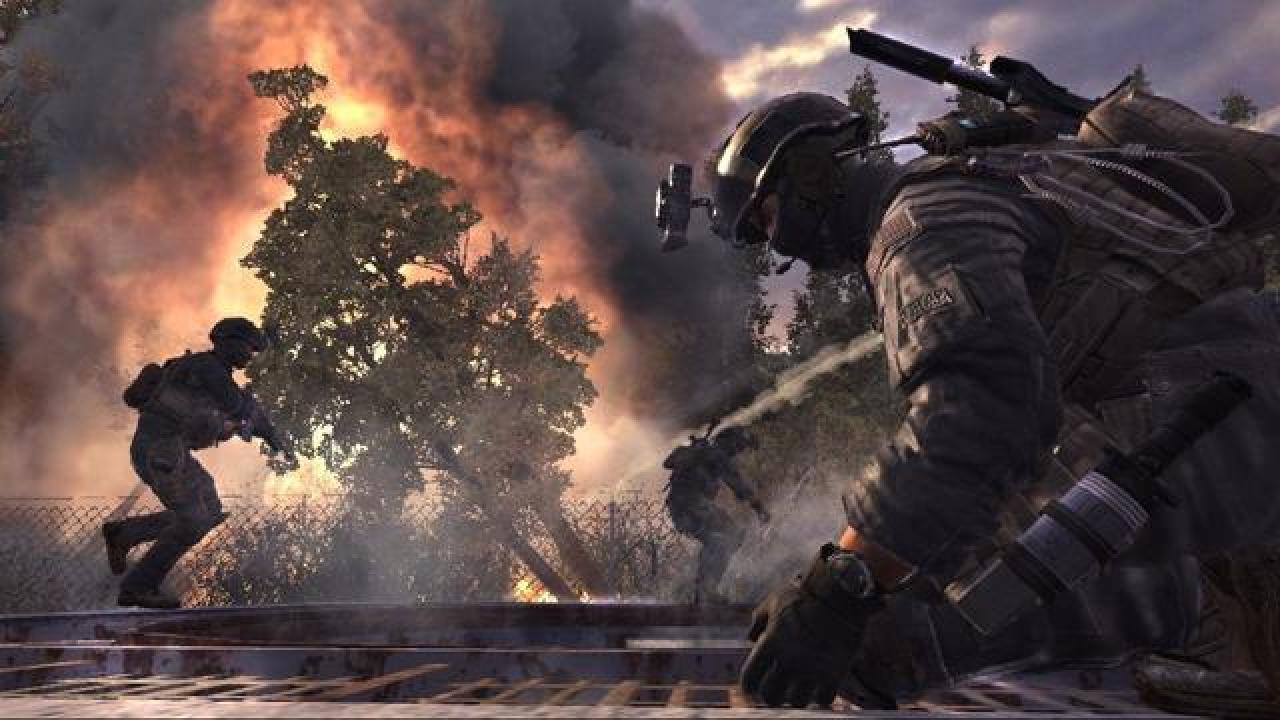 [20/04/2010] 2007: Call of Duty 4: Modern Warfare, Eigene Engine - Auch die IW-Engine beherrscht Physikberechnung, die Infinity Ward eigens programmiert hat. Im Jahre 2007 kann das Spiel damit überzeugen.