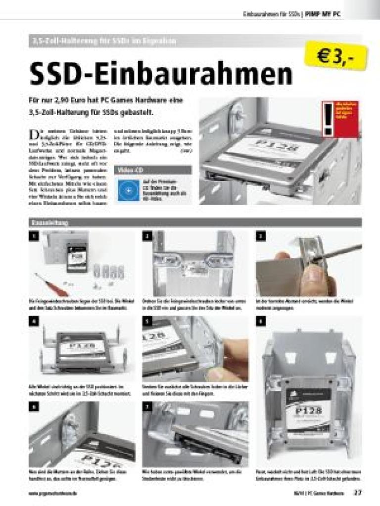 [26/04/2010] PC Games Hardware Premium 06/2010: Einbaurahmen SSD