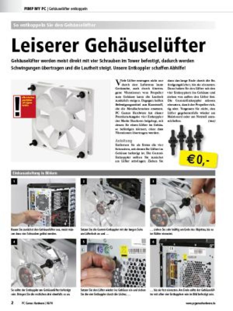 [26/04/2010] PC Games Hardware Premium 06/2010: Gehäuselüfter entkoppeln