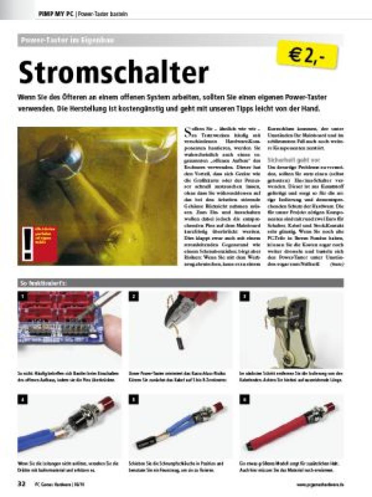 [26/04/2010] PC Games Hardware Premium 06/2010: Power-Taster basteln
