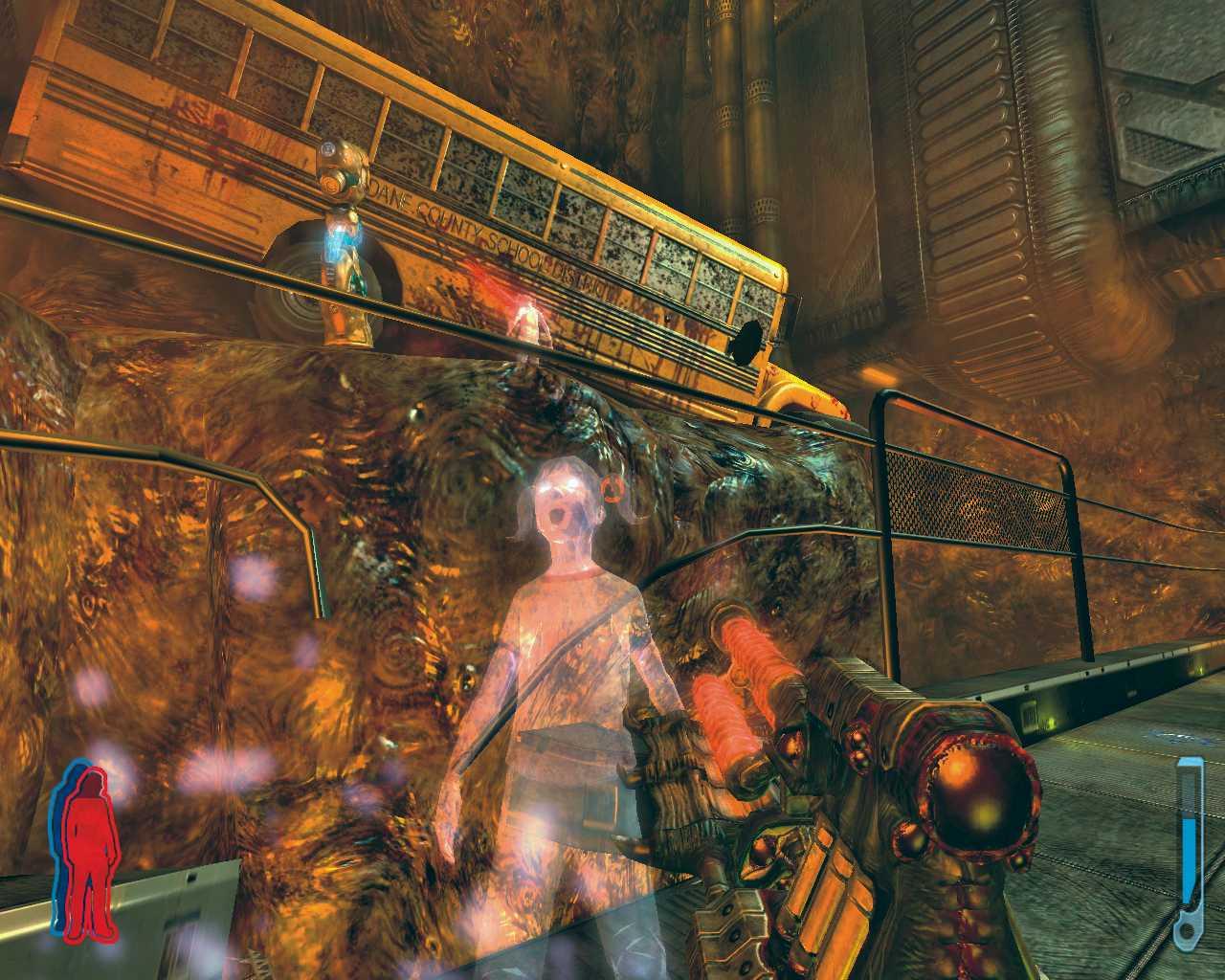 [20/04/2010] 2006: Prey, Idtech 4 - In Prey lies sich die Schwerkraft aufheben, was Auswirkungen auf die Umgebung und den Spieler hatte. Der konnte dann auch an Decken wandeln.