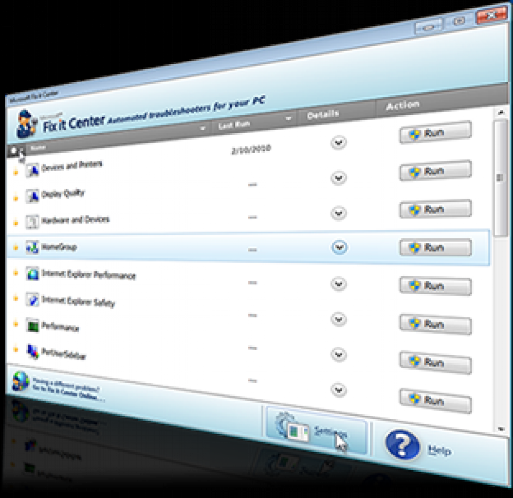 [18/04/2010] Microsoft Fix It Center soll automatisch Probleme finden und beheben. (3)