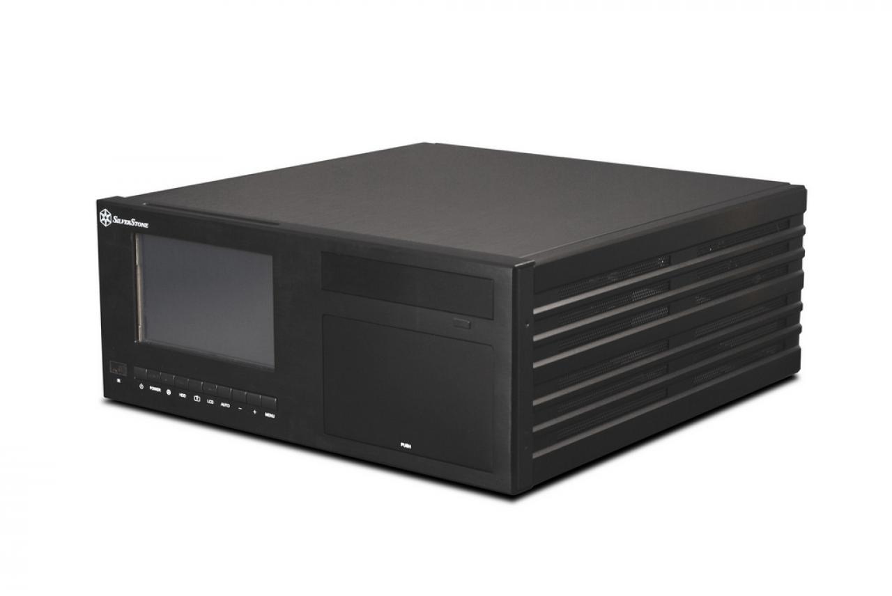 [27/05/2010] Silverstone Crown CW03-MT: Ca. 585,- Euro, HTPC-Gehäuse aus Aluminium mit 7-Zoll-Touchscreen, Fernbedienung sowie zwei 5,25-Zoll und sechs 3,5-Zoll-Einbauschächten.
