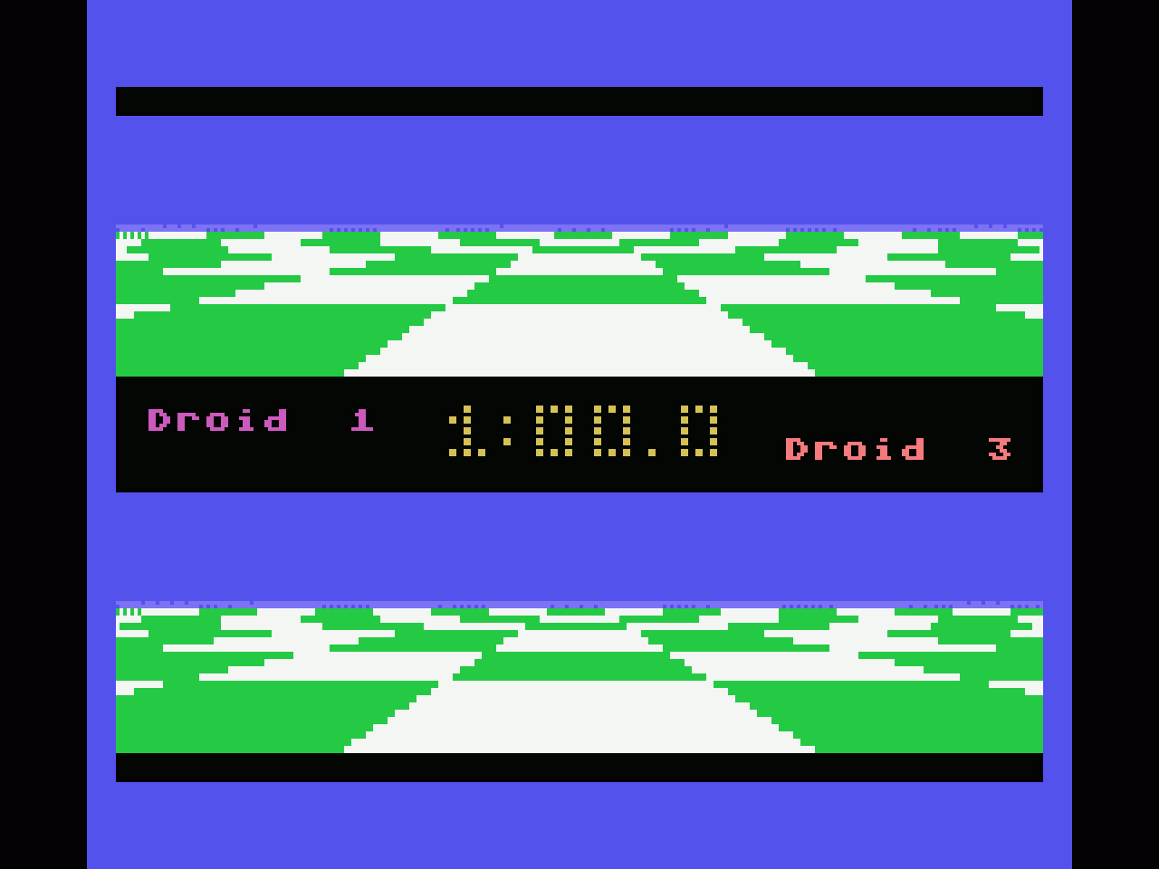 [26/05/2010] Ballblazer (1985): Auch zu LucasArts pflegte Activision schon früh Beziehungen und trat als Publisher auf. Ballblazer ist eines der bekanntesten Spiele jener Zeit.
