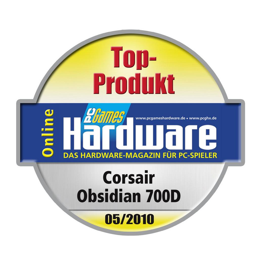 [07/05/2010] PC Games Hardware Online-Top-Produkt-Award: Corsair Obsidian 700D