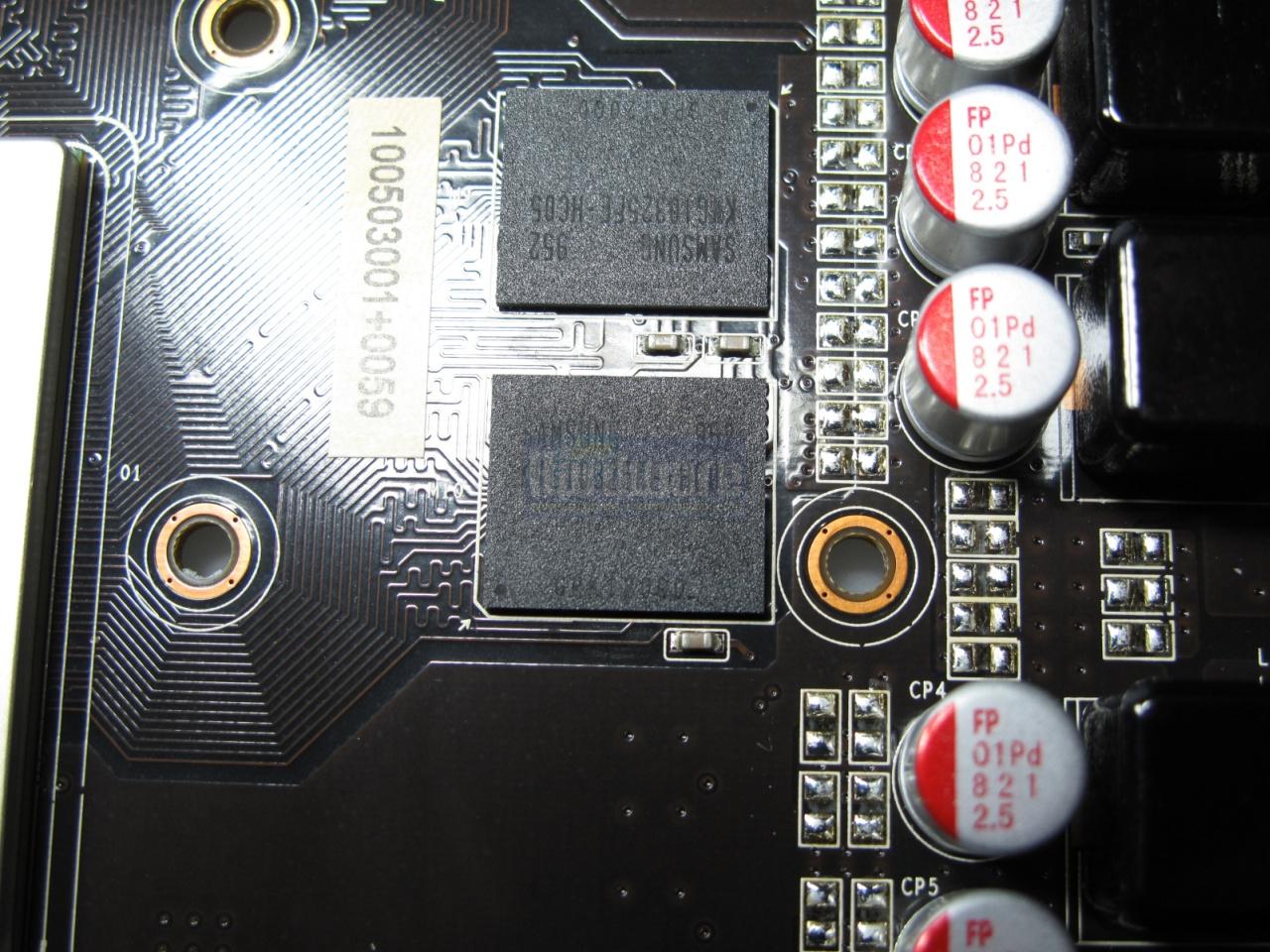 [21/05/2010] Palit Geforce GTX 470 Own Design: Der RAM entstammt Samsungs HC05-Selektion, spezifiziert bis 2.000 MHz