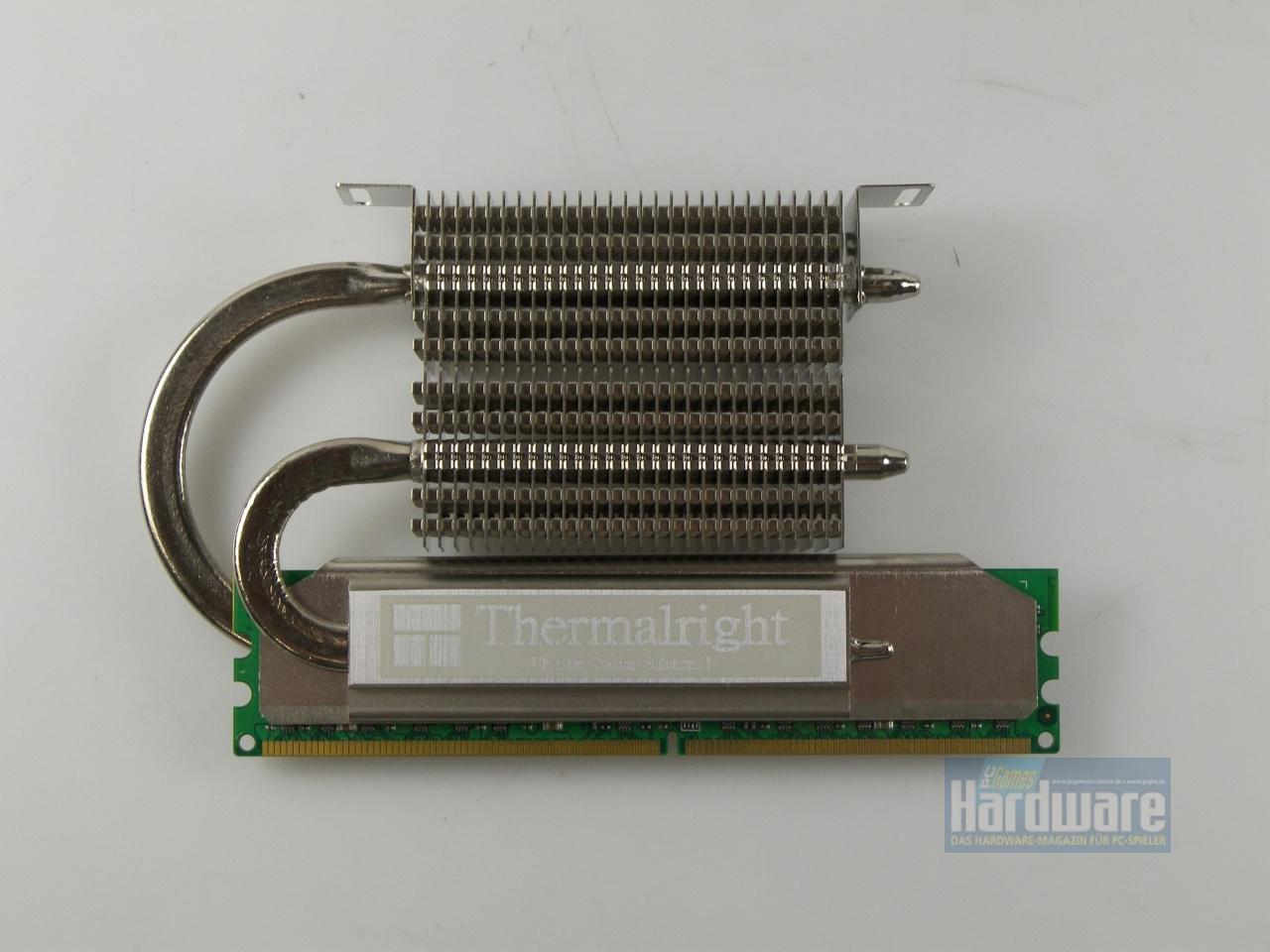 [20/05/2010] Thermalright HR-07: Nachrüst-RAM-Kühler mit zwei Heatpipes aber geringem Anpressdruck