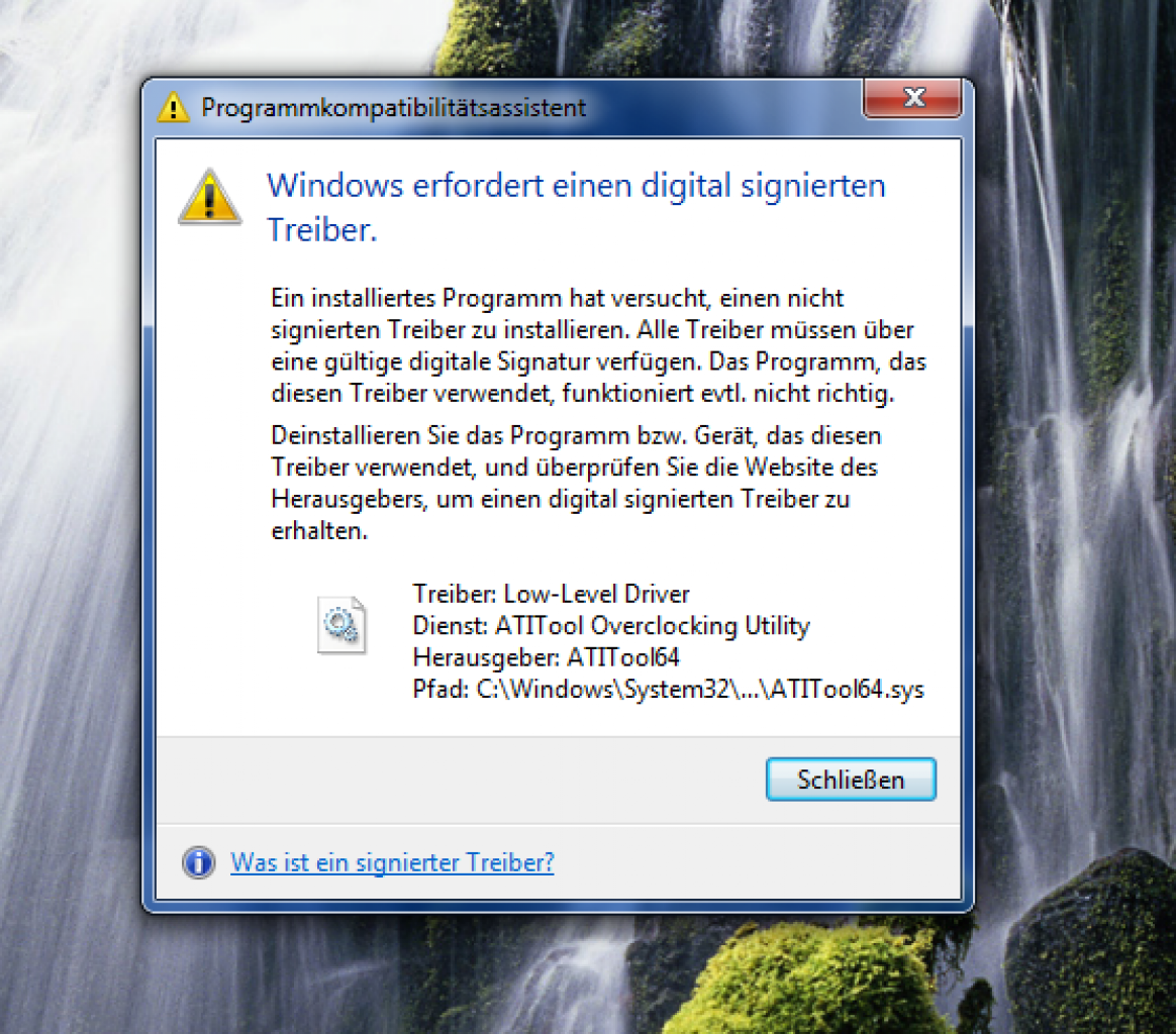 [20/05/2010] Treibersignierungszwang unter Windows 7 x64