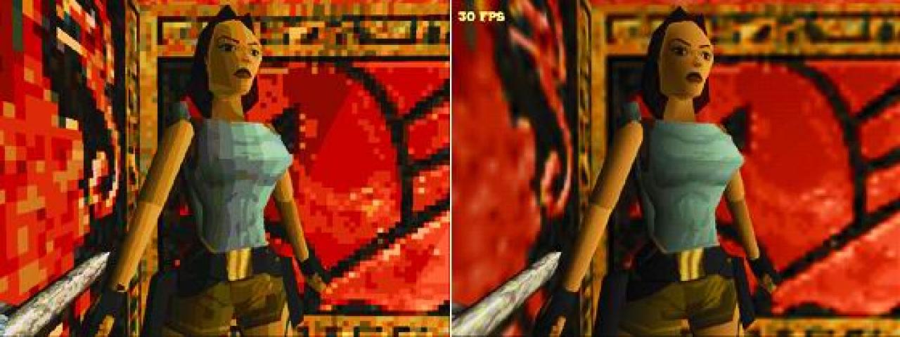 [03/05/2010] Tomb Raider: 3dfx - Voodoo-Boards beschleunigten und verschönerten Spiele wie Tomb Raider auch auf Standard-PCs. Ohne Leistungseinbruch wurden Texturen bilinear gefiltert.