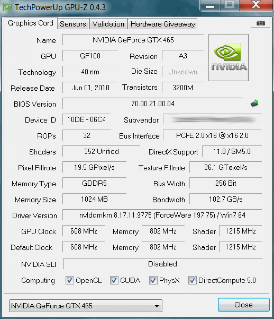 [25/05/2010] Kommt die Nvidia Geforce GTX 465 bereits am 2. Juni in den Handel?
