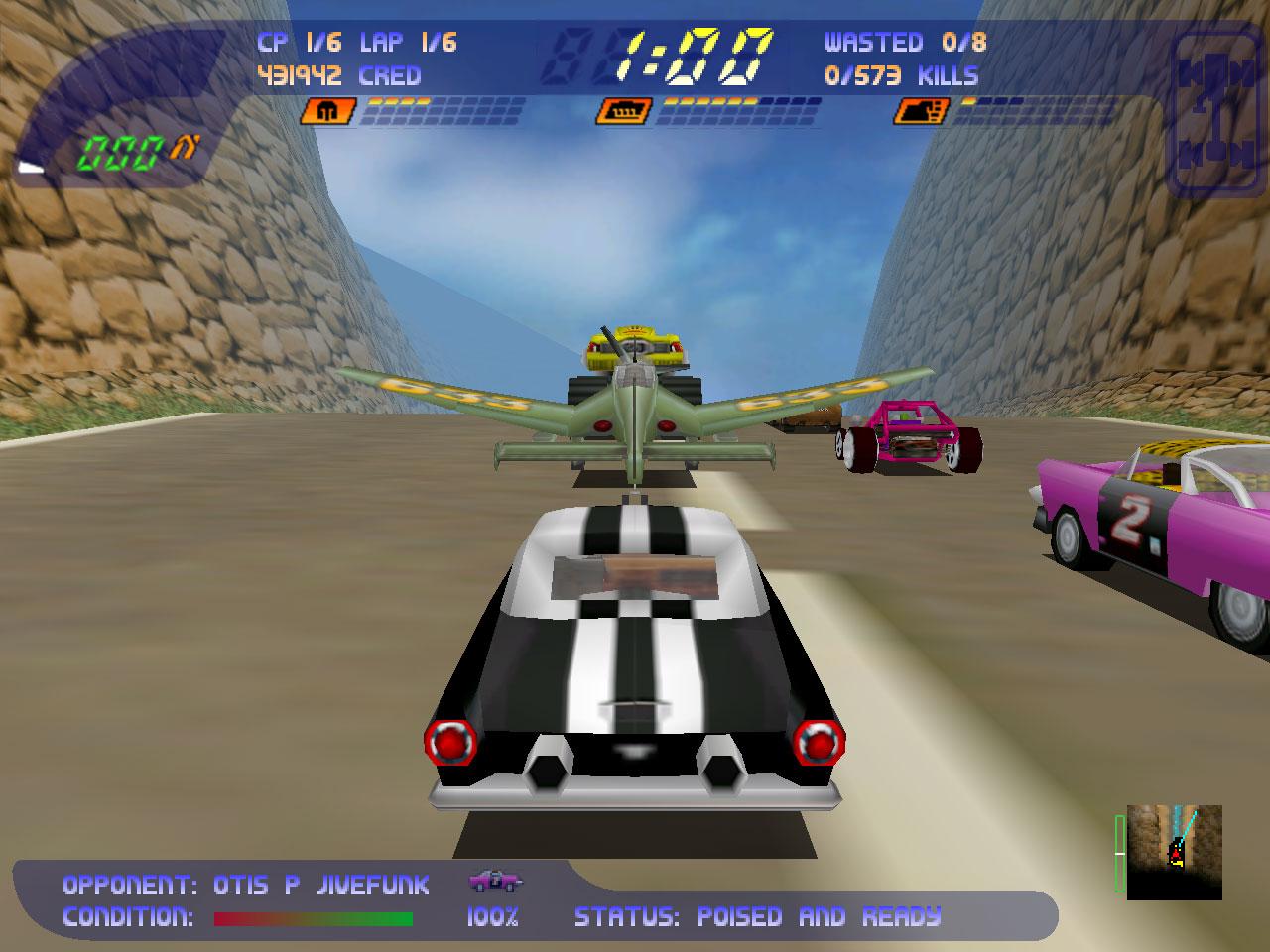 [03/05/2010] Mit Carmageddon erscheint 1997 eines der am meisten umstrittenen Rennspiele - ein 3dfx-Patch fügte die 3D-Beschleunigung hinzu. Die Originalversionen von Teil 1 und 2 sind in Deutschland indiziert.