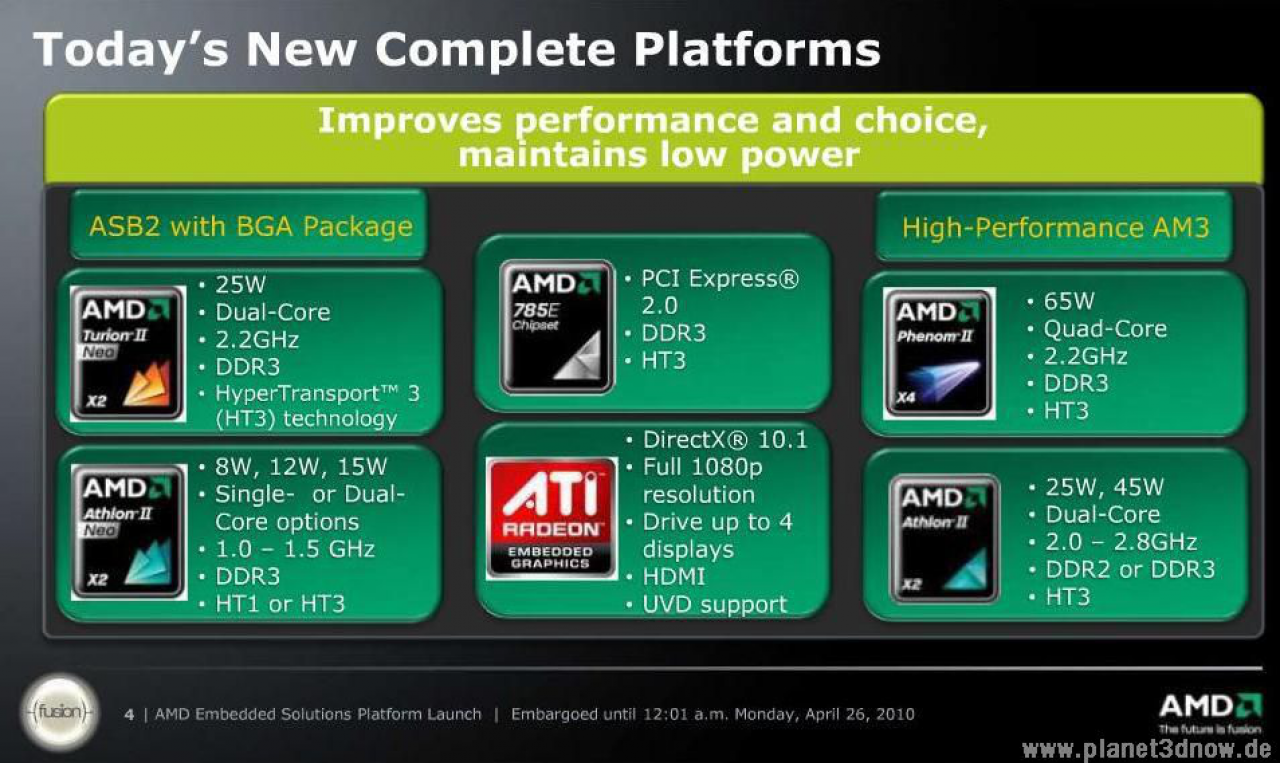 [07/05/2010] AMD gibt den Launch für Nile und Danube preis (2)