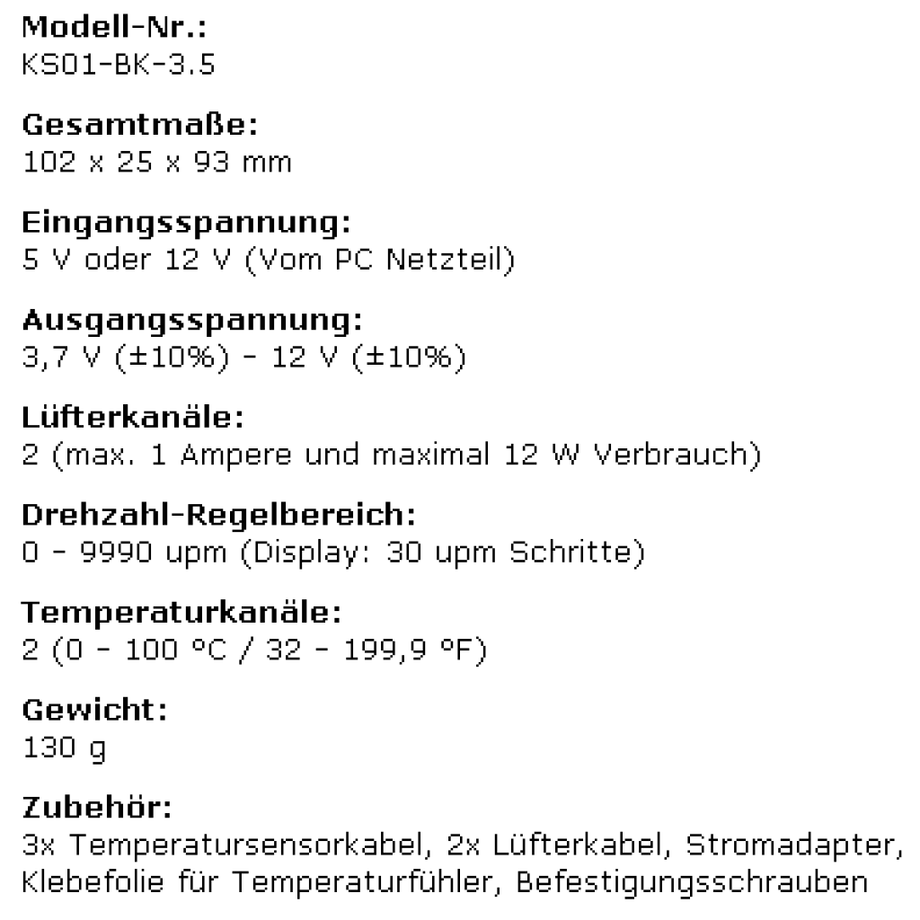 [20/05/2010] Scythe Kaze Server 3,5-Zoll Tabelle