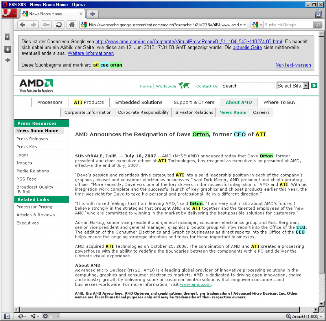 [25/06/2010] AMD-Mitteilung zu Ortons Rücktritt vom 10.7.2007