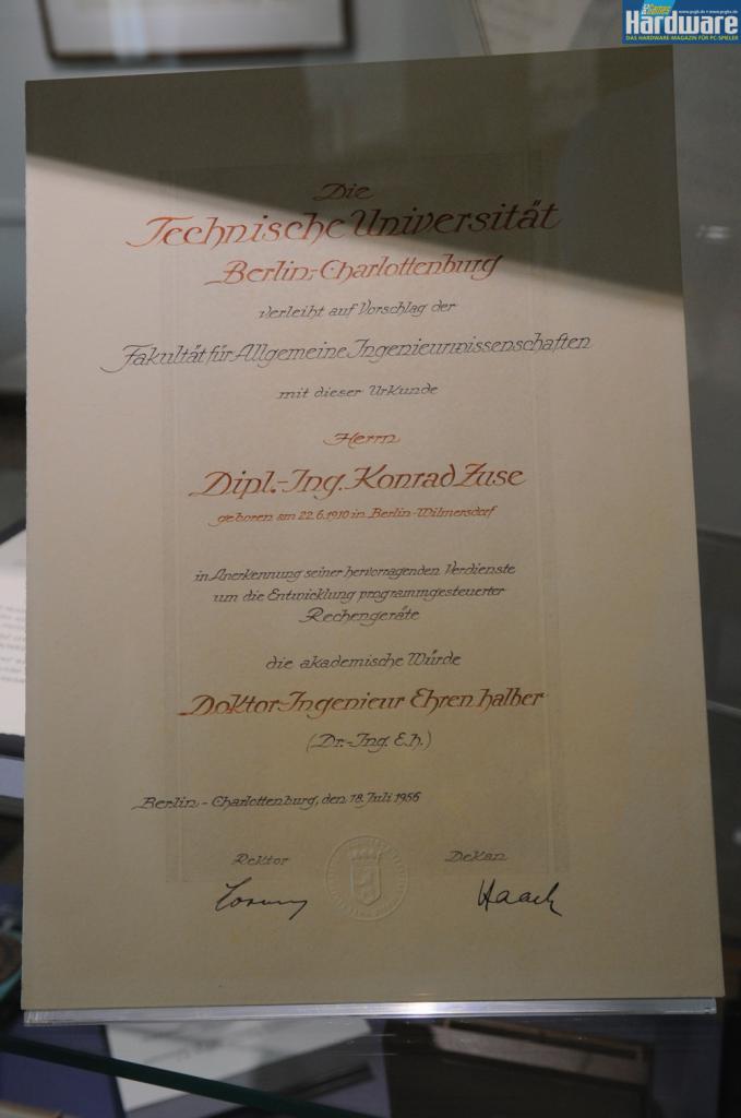 [17/06/2010] Sonderausstellung: 100 Jahre Konrad Zuse - Einblicke in den Nachlass