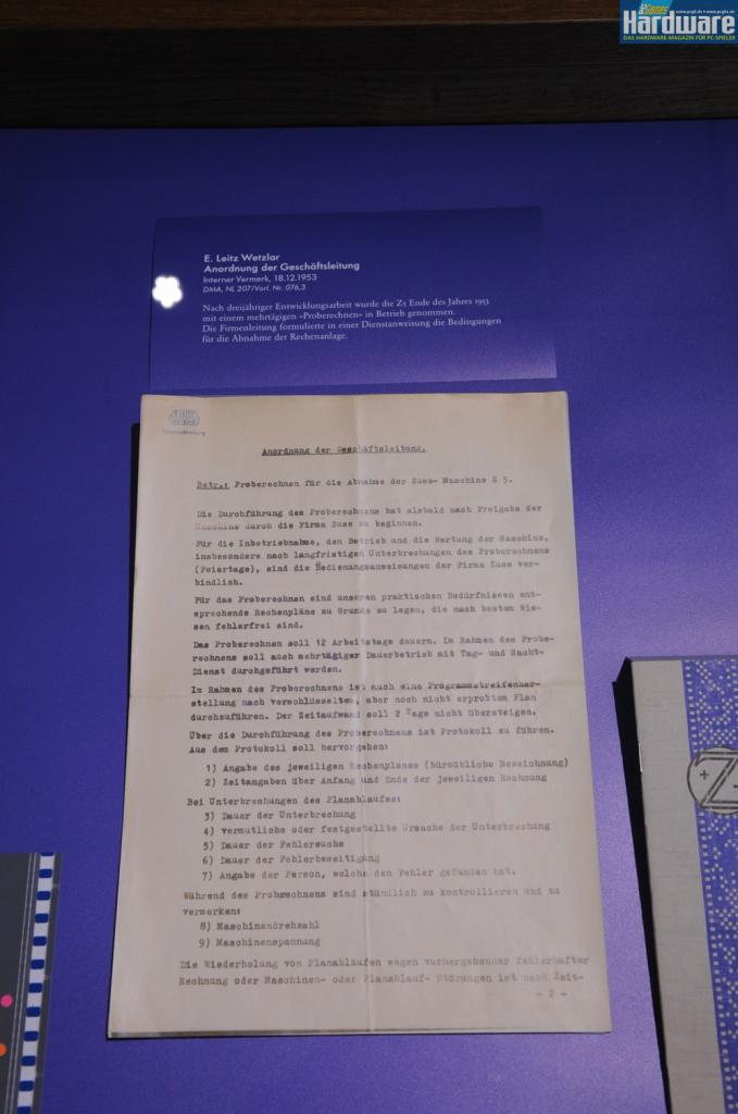 [17/06/2010] Sonderausstellung: 100 Jahre Konrad Zuse - Einblicke in den Nachlass