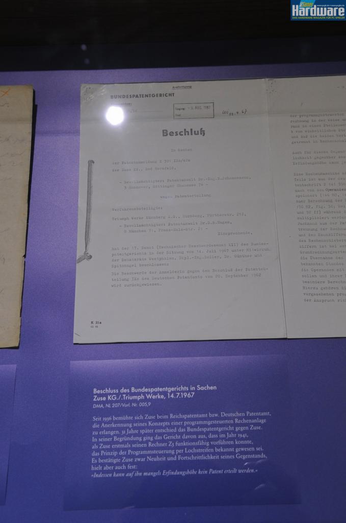 [17/06/2010] Sonderausstellung: 100 Jahre Konrad Zuse - Einblicke in den Nachlass