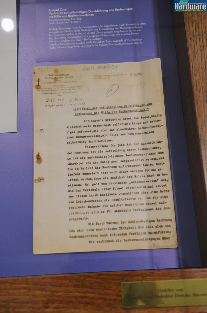 [17/06/2010] Sonderausstellung: 100 Jahre Konrad Zuse - Einblicke in den Nachlass