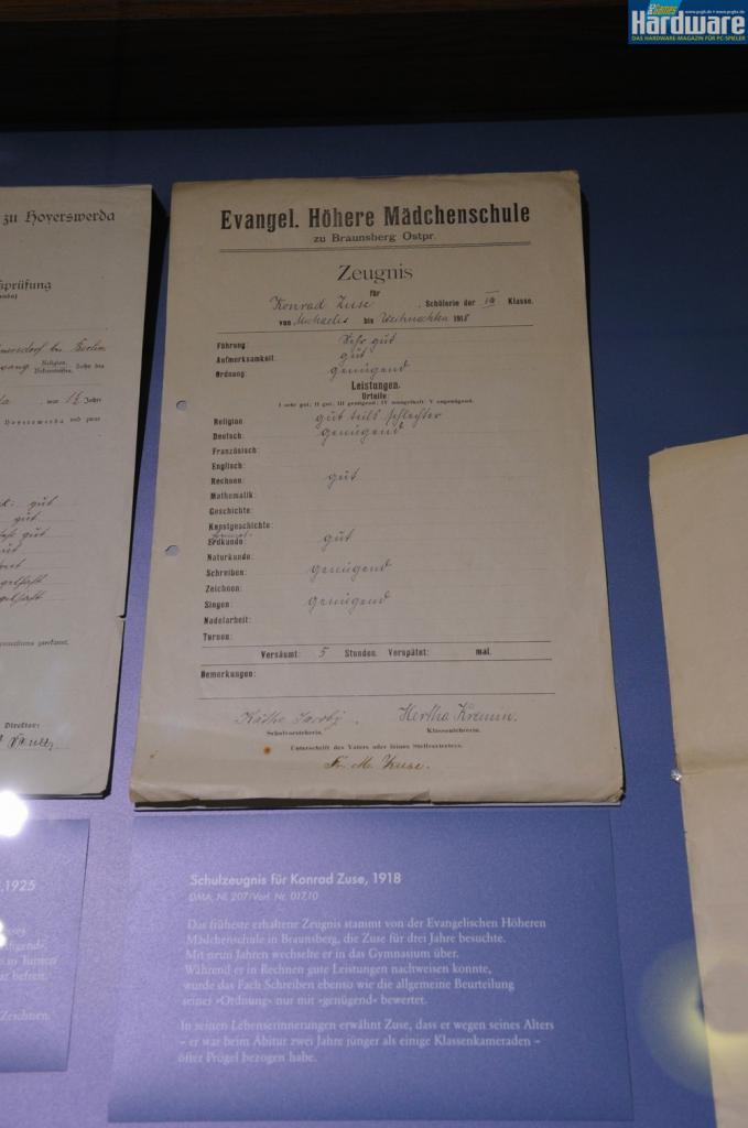 [17/06/2010] Sonderausstellung: 100 Jahre Konrad Zuse - Einblicke in den Nachlass