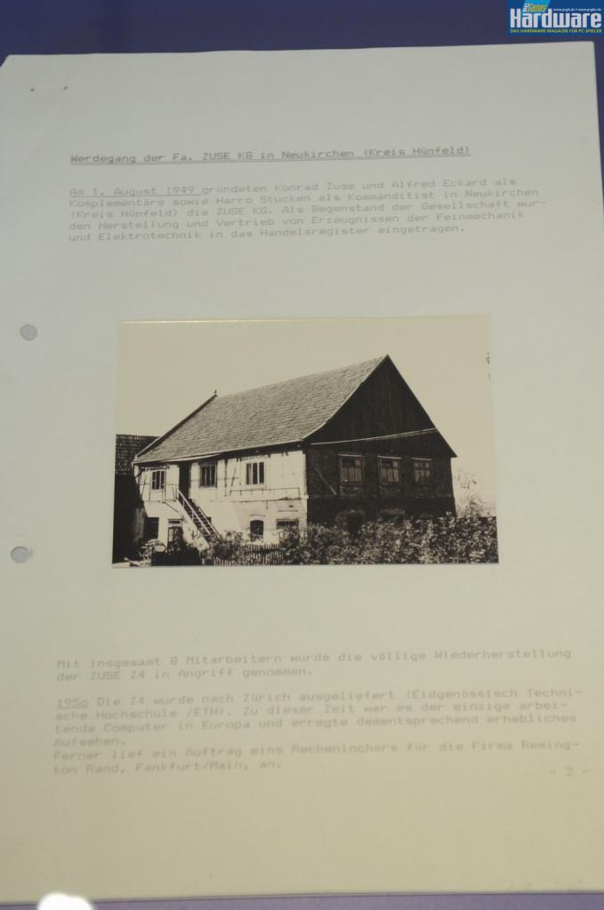 [17/06/2010] Sonderausstellung: 100 Jahre Konrad Zuse - Einblicke in den Nachlass