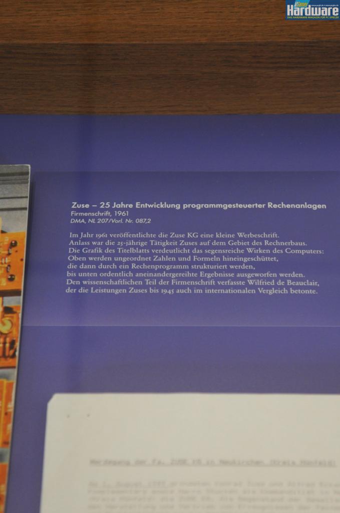 [17/06/2010] Sonderausstellung: 100 Jahre Konrad Zuse - Einblicke in den Nachlass