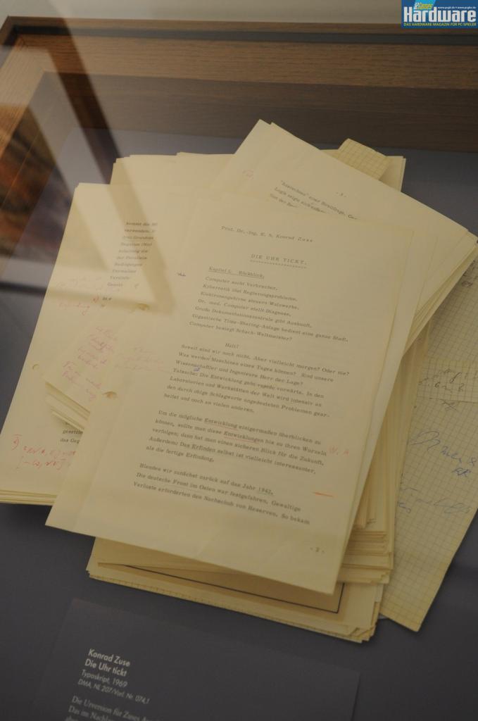 [17/06/2010] Sonderausstellung: 100 Jahre Konrad Zuse - Einblicke in den Nachlass