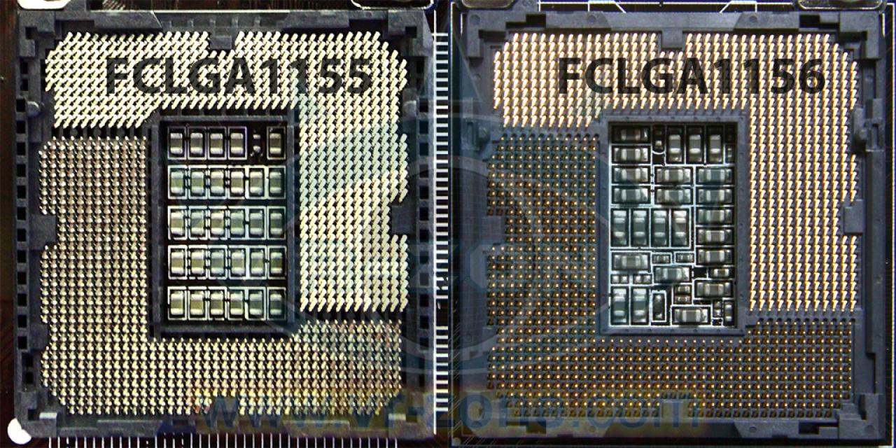 [12/06/2010] Die für den richtigen Einbau gedachten Aussparungen wurden beim neuen Sockel LGA1155 etwas nach oben versetzt und schließen eine Abwärtskompatibilität rein mechanisch aus.